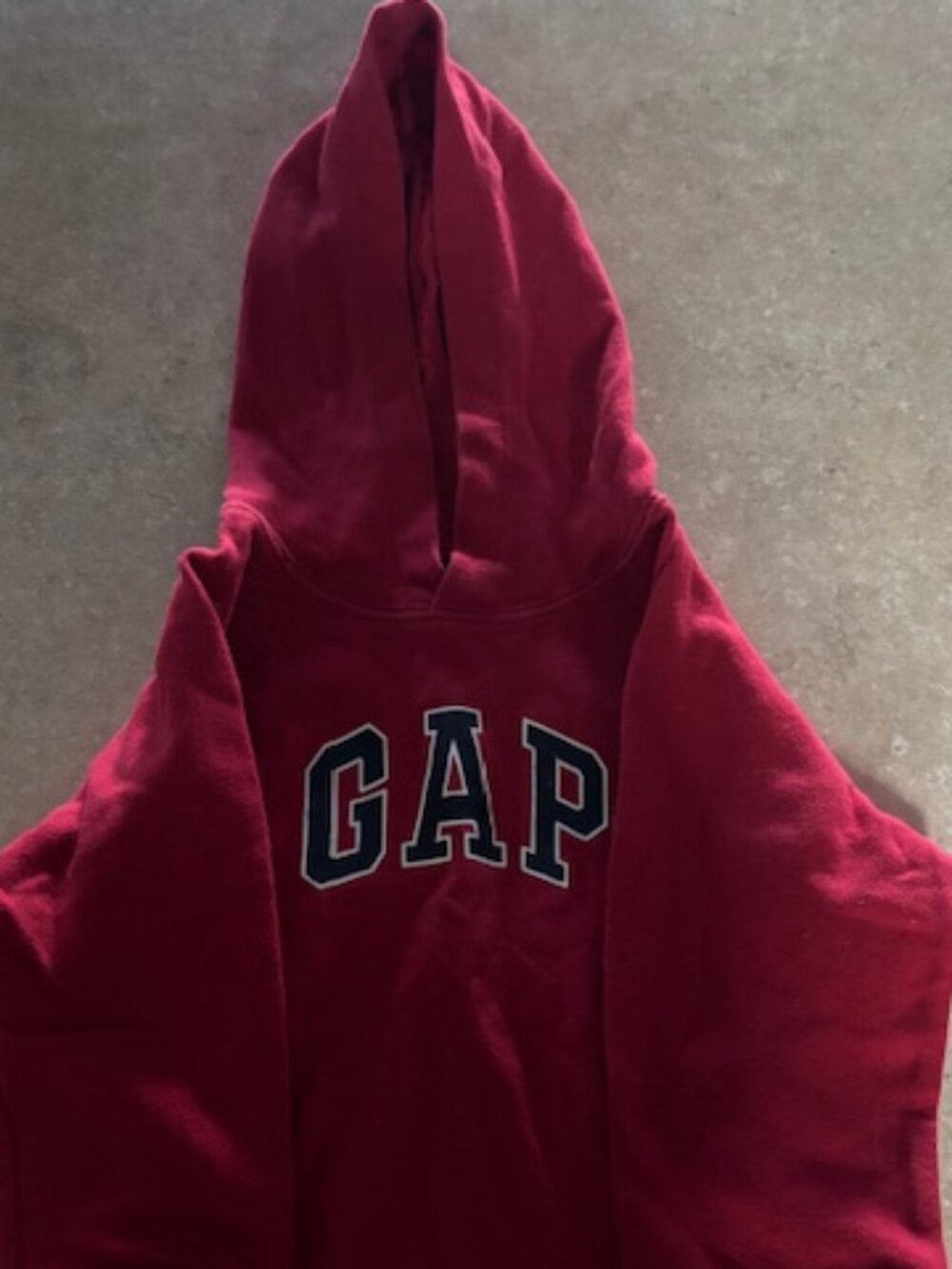 Gap boys 24 months red hooded sweatshirt.